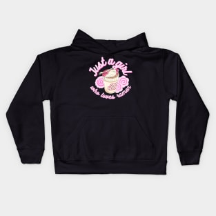 Just a girl who loves ramen kawaii pink Japanese Kids Hoodie